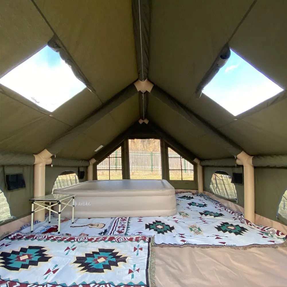 E-TradeHub™ 8+ Person Inflatable Tent - Quick Auto-Opening Waterproof Four-Season Outdoor Shelter